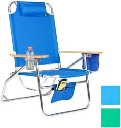 8. Big Jumbo 500 lbs XL Aluminum Heavy Duty Beach Chair for Big & Tall