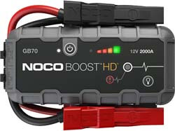 4. NOCO Boost HD GB70 2000 Amp 12-Volt Ultra Safe Portable Lithium Car Battery Jump Starter