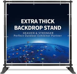 3. T-SIGN 5x7-8x10 ft Heavy Duty Backdrop Banner Stand