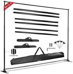 8. GUOHONG 8 x 10 ft Photo Backdrop Stand Kit