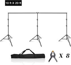 5. Emart Photo Video Studio 20 ft Wide 10 ft Tall Adjustable Heavy Duty Photography Backdrop Stand