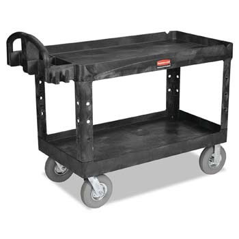 5. Rubbermaid Commercial Heavy-Duty 2- Shelf Utility Cart