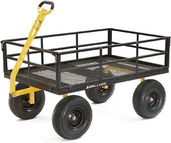 1. Gorilla Carts GOR1400-COM Heavy-Duty Steel Utility Cart