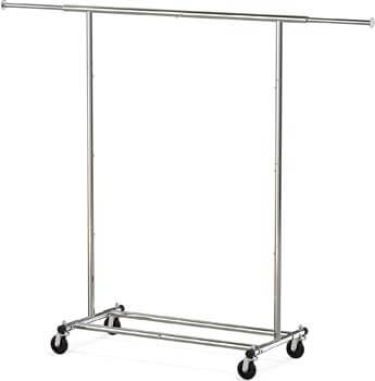 3. Simple Houseware Heavy Duty Clothing Garment Rack, Chrome