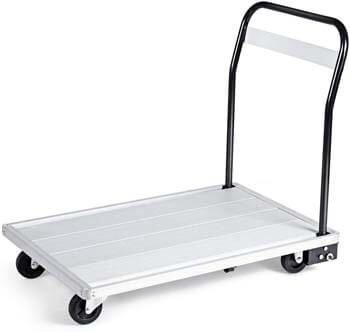 9. Goplus Folding Aluminum Platform Truck