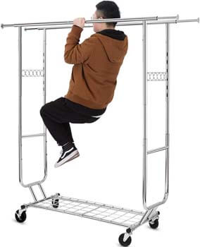 10. HOKEEPER Double Clothing Garment Rack