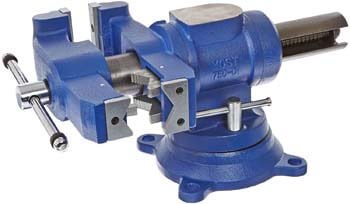 4. Yost Vises 750-DI Multi-Jaw Rotating Combination Bench & Pipe Vise with Swivel Base