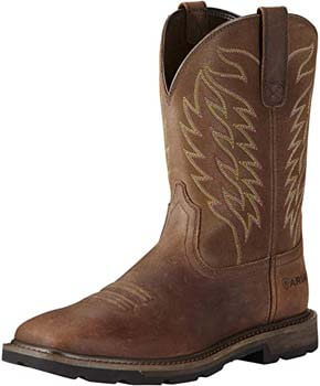 10. ARIAT Men's Groundbreaker Wide Square Toe Workboot