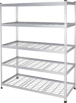 3. AmazonBasics Heavy Duty Storage Shelving Unit | Double Post, Aluminum
