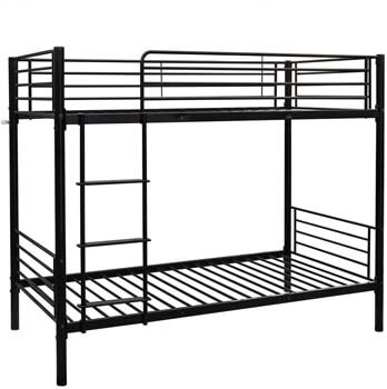 1. Bonnlo Metal Bunk Bed Twin-over-Twin Heavy Duty Bed Frame