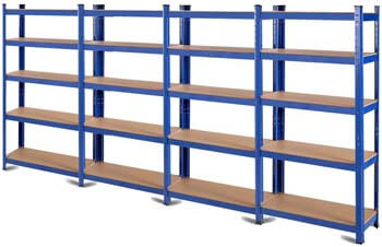 6. Tangkula Metal Storage Shelves