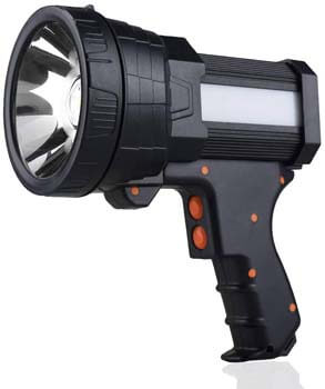 6. YIERBLUE Rechargeable Spotlight, Super Bright 6000 Lumen LED Flashlight