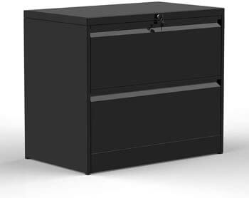 3. ModernLuxe File Cabinet, Home Office Lockable Heavy Duty Metal Lateral File Cabinet