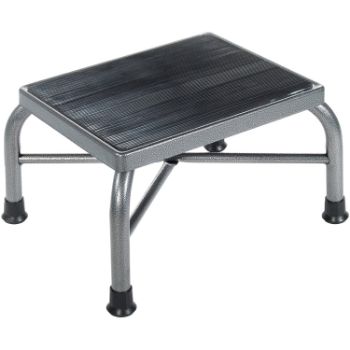 5.Drive Medical Heavy Duty Bariatric Footstool with Non-Skid Rubber Platform, Silver Vein
