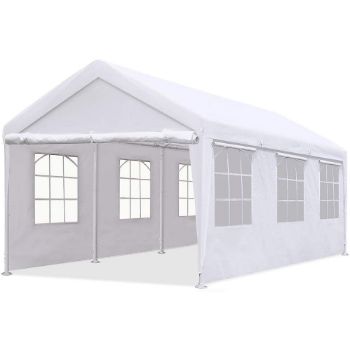 6. Quictent heavy-duty Carport Gazebo Canopy Garage (with Windows)