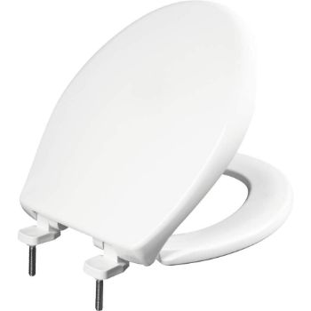4. BEMIS 790TDGSL 000 Heavy-Duty Closed Front Plastic Toilet Seat with Cover will Slow-Close, Never Loosen & Reduce Call-backs