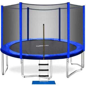 6. ORCC Trampoline 400 LBS Weight Capacity for Kids Adults, 15 14 12 10 8ft Outdoor Trampoline, Safe Backyard Trampoline with Enclosure Net Ladder and Rain Cover, Including All Accessories