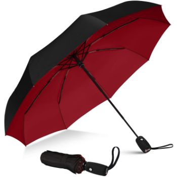 10. Repel Windproof Travel Umbrella with Teflon Coating 