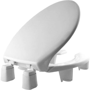 8. BEMIS Independence 7YE82350TC 000 Open-Front Elevated/Raised Toilet Seat with 3