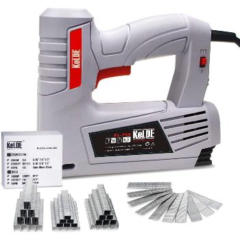 9.KeLDE Electric Staple Gun Kit, 120V Electric Stapler / Brad Nailer with Adjustable Firing Mode