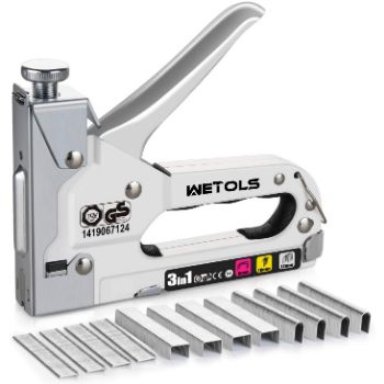 1.WETOLS Staple Gun, Heavy Duty Staple Gun, 3 in 1 Manual Nail Gun