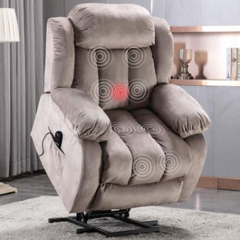 7. ANJ Power Massage Lift Recliner Chair with Heat & Vibration for Elderly, Heavy Duty and Safety Motion Reclining Mechanism