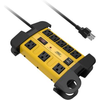 3. Heavy Duty Power Strip Surge Protector with USB, CRST Metal Power Strip 