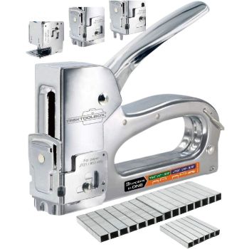 5.TREK TOOLBOX Staple Gun - 3 Functions in 1 Stapler, Heavy Duty & Light Duty Staple Gun 