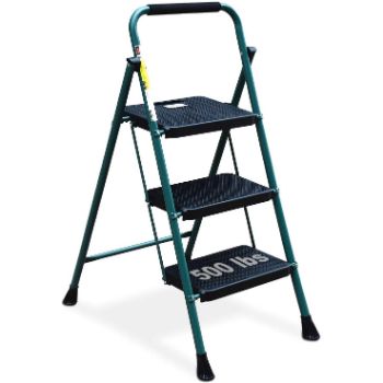 1.HBTower 3 Step Ladder, Folding Step Stool with Wide Anti-Slip