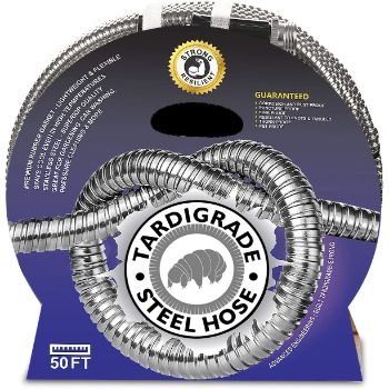 3. Tardigrade Steel Hose - 50' 304 Stainless Steel Garden Hose - Lightweight