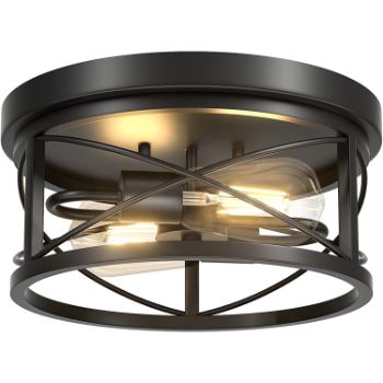 2. Feanron Metal Cage Ceiling Light