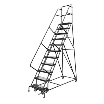 8. Tri-Arc Industrial Ladder with Handrails 