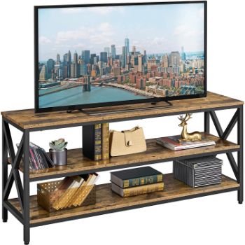 4. Yaheetech Industrial TV Stand with Metal Frames