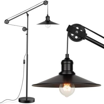4. Gobright Adjustable Industrial Floor Lamp
