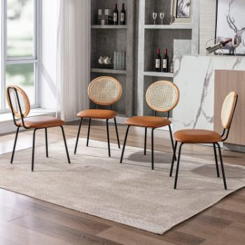 5. Jaxsen Faux Indoor Industrial Dining Chair