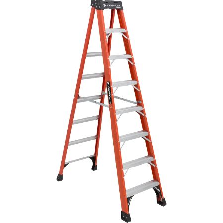 Louisville Ladder 8-Foot Fiberglass Step Ladder, Type IAA, 375 lb Load Capacity