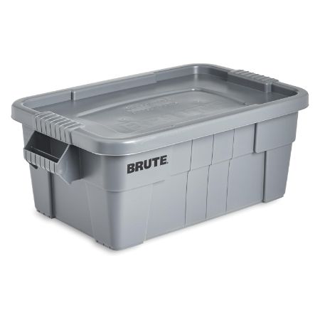 Rubbermaid Commercial Products BRUTE Tote Storage Container with Lid, 14 Gallon