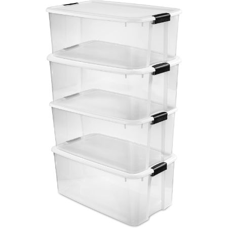 Sterilite 4-Pack Ultra Latching Box, 116 Quart