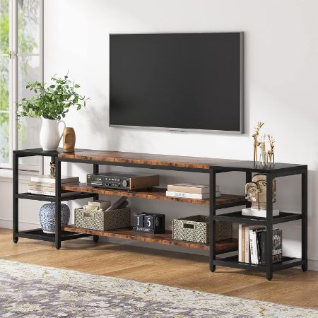 Tribesigns wide industrial TV stand for up to 85 inch televisions