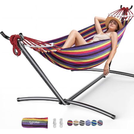 Everyfun Double Hammock with Stand