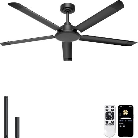 Ohniyou 60-Inch Ceiling Fan No Light