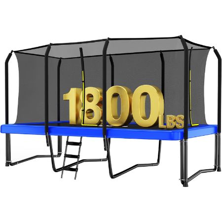 Zupapa rectangular heavy duty trampoline for adults