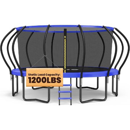 ORCC outdoor heavy duty trampoline with enclosure net and ladder