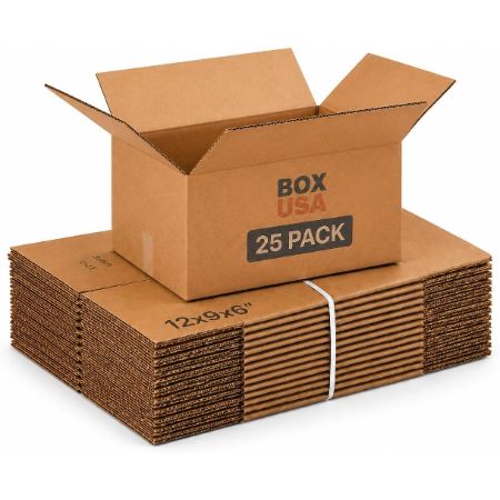 BOX USA 12 x 9 x 6 inch shipping boxes 25 pack