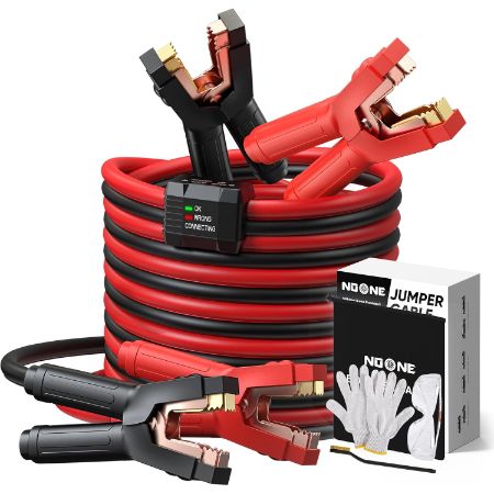 NOONE 0 Gauge 25-Foot Heavy Duty Jumper Cables