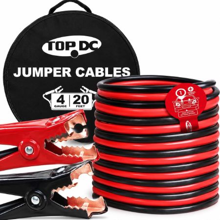 TOPDC 4 Gauge 20-Foot Heavy Duty Jumper Cables