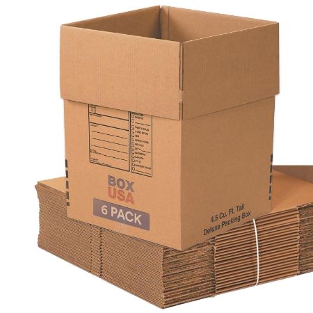 BOX USA heavy duty 18 x 18 x 24 inch moving boxes 6 pack