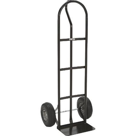 Ironton steel hand truck with 600-pound capacity and pneumatic tires