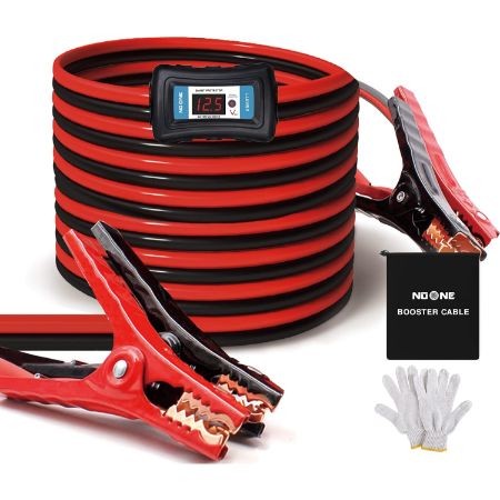 NOONE 2 Gauge 20-Foot Jumper Cables with Smart-7 Protection