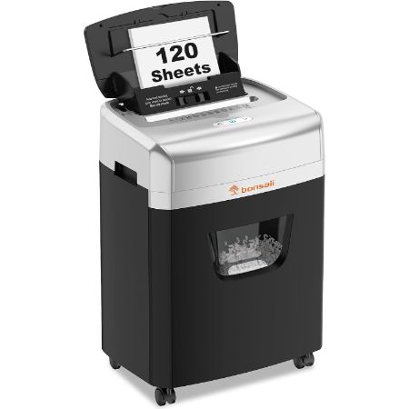 Bonsaii C233-B 120-sheet auto feed micro-cut heavy duty paper shredder